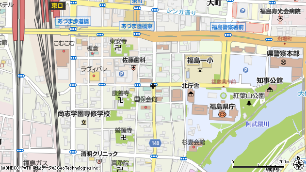 〒960-8043 福島県福島市中町の地図