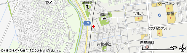 新潟県新潟市西蒲区赤鏥592周辺の地図