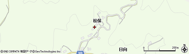 福島県福島市渡利（松保）周辺の地図