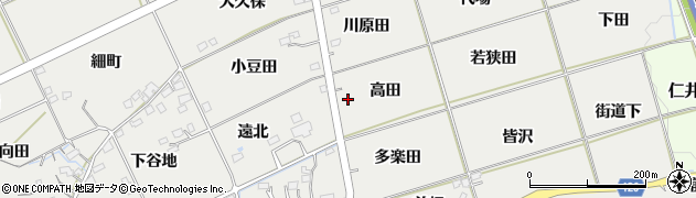 福島県福島市桜本高田周辺の地図