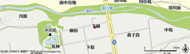 福島県福島市桜本（下柳）周辺の地図
