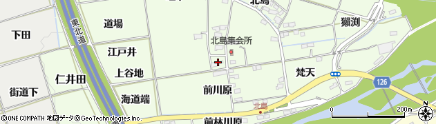 福島県福島市仁井田（地蔵前）周辺の地図