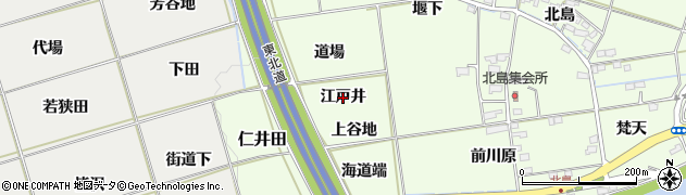 福島県福島市仁井田（江戸井）周辺の地図