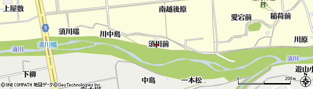 福島県福島市二子塚（須川前）周辺の地図