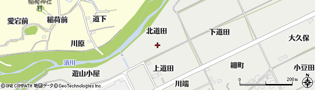 福島県福島市桜本北道田周辺の地図
