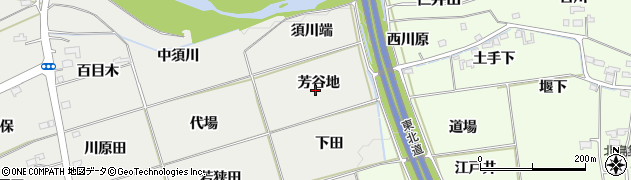 福島県福島市桜本芳谷地周辺の地図