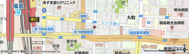 福島県福島市本町周辺の地図