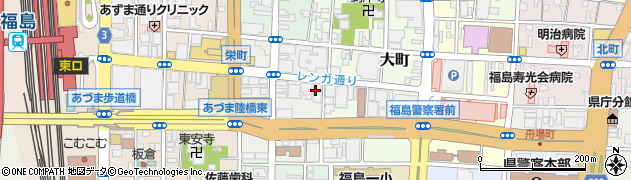 日本旅行東北福島支店周辺の地図