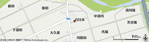福島県福島市桜本百目木周辺の地図