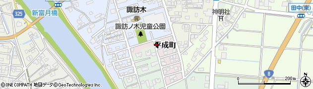 新潟県新潟市南区平成町周辺の地図