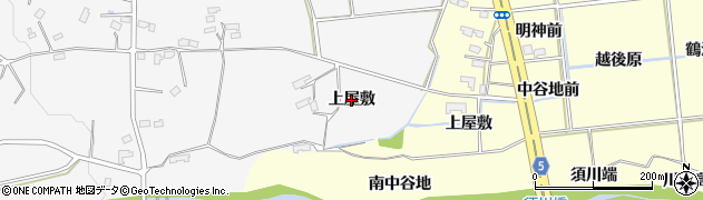 福島県福島市在庭坂（上屋敷）周辺の地図