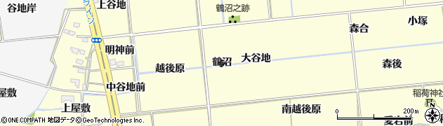 福島県福島市二子塚（鶴沼）周辺の地図