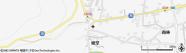 福島県福島市在庭坂（下ノ堂）周辺の地図