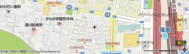 福島県福島市太田町周辺の地図