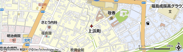 福島県福島市上浜町周辺の地図