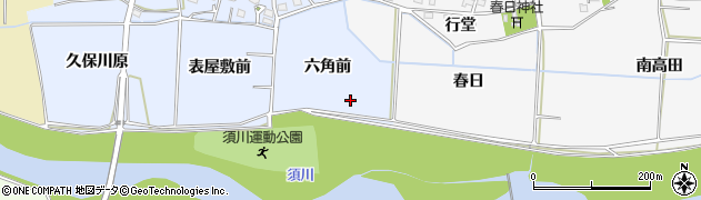 福島県福島市笹木野（六角前）周辺の地図