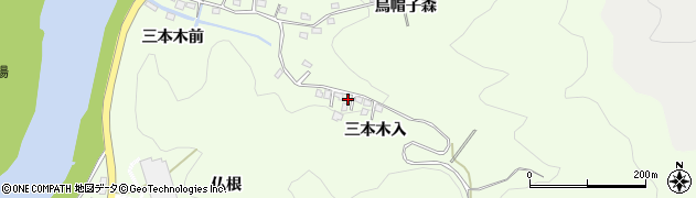 福島県福島市渡利（三本木入）周辺の地図