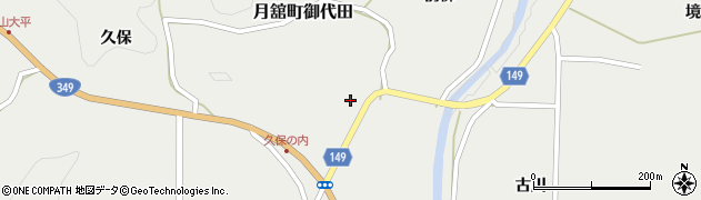 福島県伊達市月舘町御代田（向照内）周辺の地図