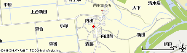 福島県福島市二子塚内出2周辺の地図