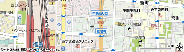 福島県福島市置賜町周辺の地図