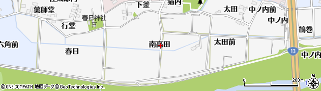 福島県福島市下野寺南高田周辺の地図