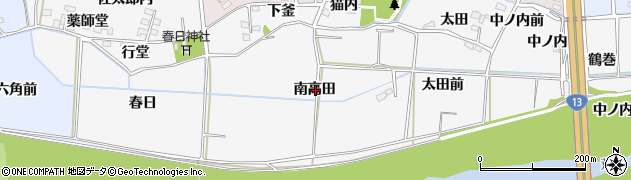 福島県福島市下野寺（南高田）周辺の地図