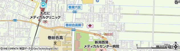 新潟市立巻図書館周辺の地図