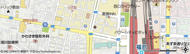 オリックスレンタカー福島駅西口店周辺の地図