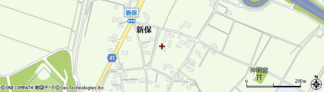 新潟県阿賀野市新保周辺の地図
