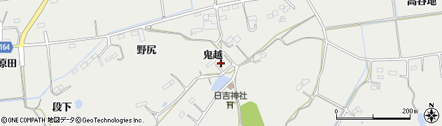 福島県相馬市赤木（鬼越）周辺の地図