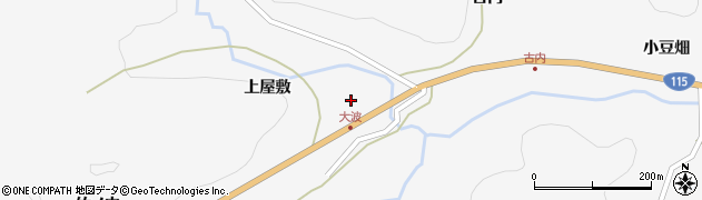 福島県福島市大波（上屋敷前）周辺の地図