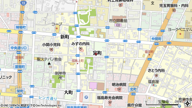 〒960-8106 福島県福島市宮町の地図