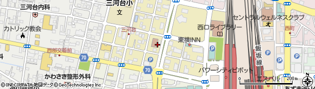 福島県福島市三河南町周辺の地図