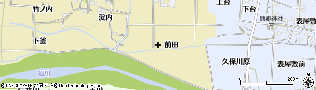 福島県福島市上野寺（前田）周辺の地図