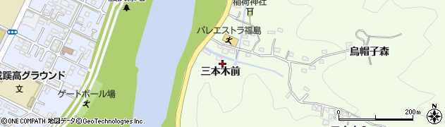 福島県福島市渡利三本木前周辺の地図