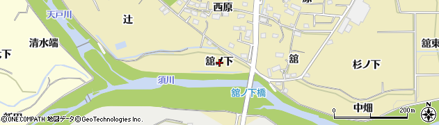 福島県福島市上野寺舘ノ下周辺の地図