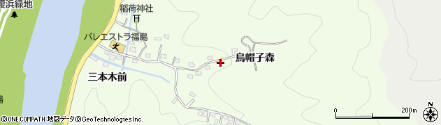 福島県福島市渡利（烏帽子森）周辺の地図