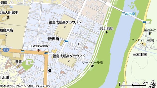 〒960-8135 福島県福島市腰浜町の地図