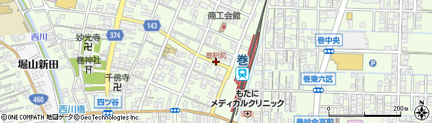 巻駅前周辺の地図