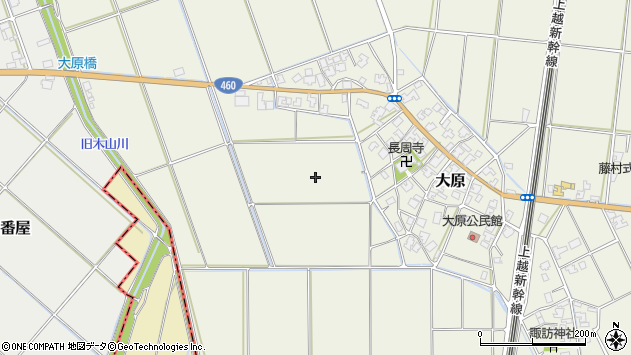 〒959-0511 新潟県新潟市西蒲区大原の地図