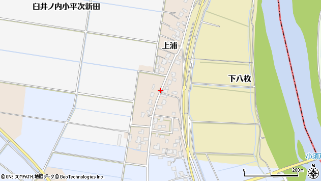 〒950-1428 新潟県新潟市南区上浦の地図