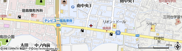 ピザハット　福島中央店周辺の地図