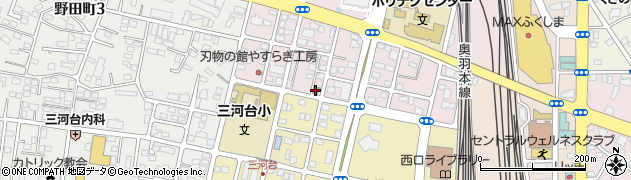 福島三河町郵便局 ＡＴＭ周辺の地図