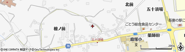 福島県福島市在庭坂五十須場60周辺の地図