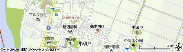 新潟県新潟市秋葉区小須戸周辺の地図