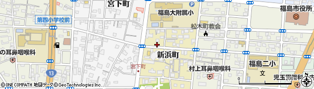 福島新浜町郵便局周辺の地図