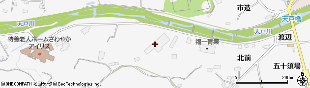 福島県福島市在庭坂（堰沢）周辺の地図