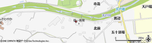 福島県福島市在庭坂（天戸端）周辺の地図