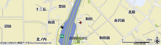 福島県福島市上野寺和田21周辺の地図