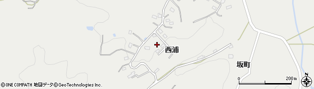 福島県福島市山口西浦周辺の地図